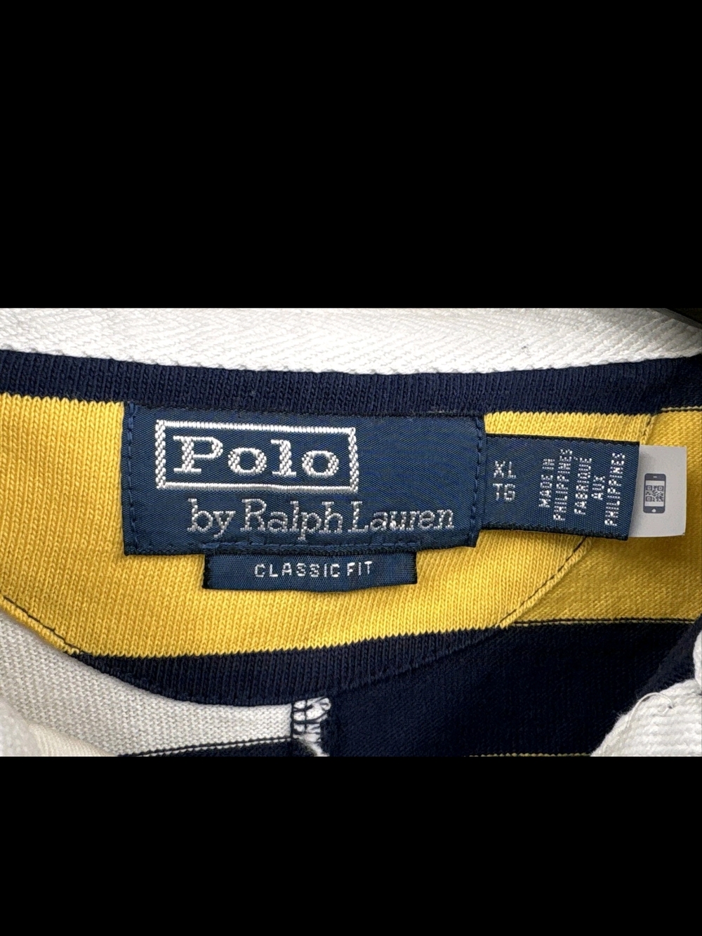 Ralph Lauren Multicolor Striped Rugby Shirt — Navy, Green, Yellow, Red, White - Picture 3 of 4